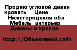 Продаю угловой диван-кровать  › Цена ­ 10 000 - Нижегородская обл. Мебель, интерьер » Диваны и кресла   